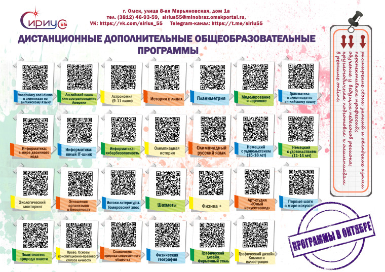 Дополнительные общеобразовательные программы.